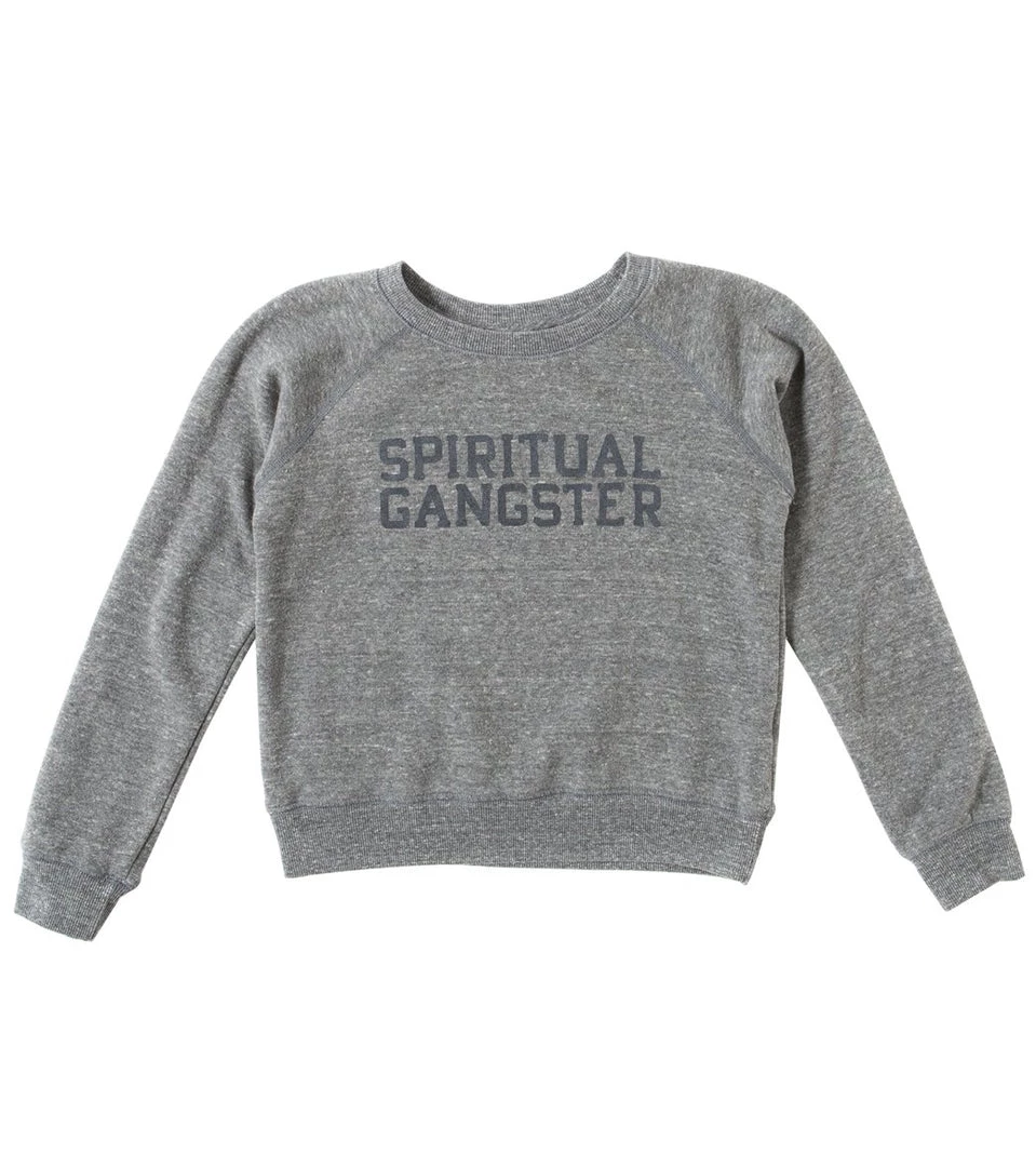 Spiritual Gangster Kids Varsity BF Yoga Sweatshirt Heather Grey 6 Spiritual Gangster Kids Varsity BF Yoga Sweatshirt Heather Grey