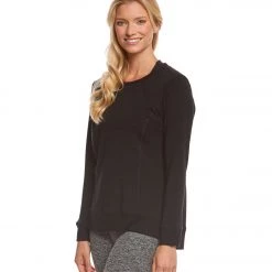 Beyond Yoga Cozy Everyday High Low Pullover Black