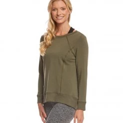Beyond Yoga Cozy Everyday High Low Pullover Aviator Green