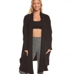 Beyond Yoga Easy Rider Origami Cardigan Black
