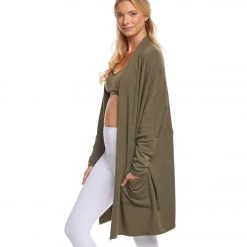 Beyond Yoga Easy Rider Origami Cardigan Aviator Green