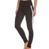Beyond Yoga Kate Spade Madison Tuxedo Yoga Leggings Jet Black CLOTHING