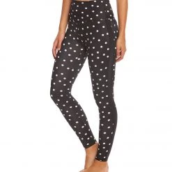 CLOTHING Beyond Yoga Kate Spade Madison Tuxedo Yoga Leggings Dancing Dot