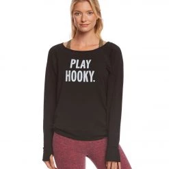 Beyond Yoga Kate Spade Play Hooky Relaxed Long Sleeve Yoga Pullover CLOTHING