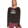 CLOTHING Beyond Yoga Kate Spade Play Hooky Relaxed Long Sleeve Yoga Pullover Black