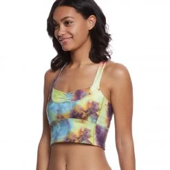 Mika Yoga Wear Lynn Hot Printed Yoga Crop Tank Top Stardust Aura CLOTHING