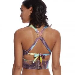 Mika Yoga Wear Lynn Hot Printed Yoga Crop Tank Top Stardust Aura CLOTHING