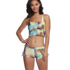 Mika Yoga Wear Lynn Hot Printed Yoga Crop Tank Top Stardust Aura CLOTHING