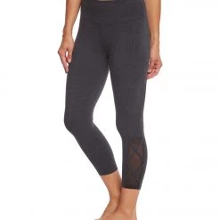 CLOTHING Marika Brooke High Rise Tummy Control Yoga Capris Heather Charcoal