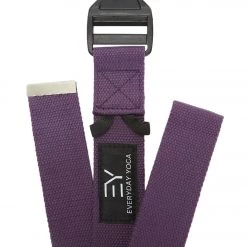 YOGA MATS & PROPS Everyday Yoga 6 Foot Cinch Strap Plum