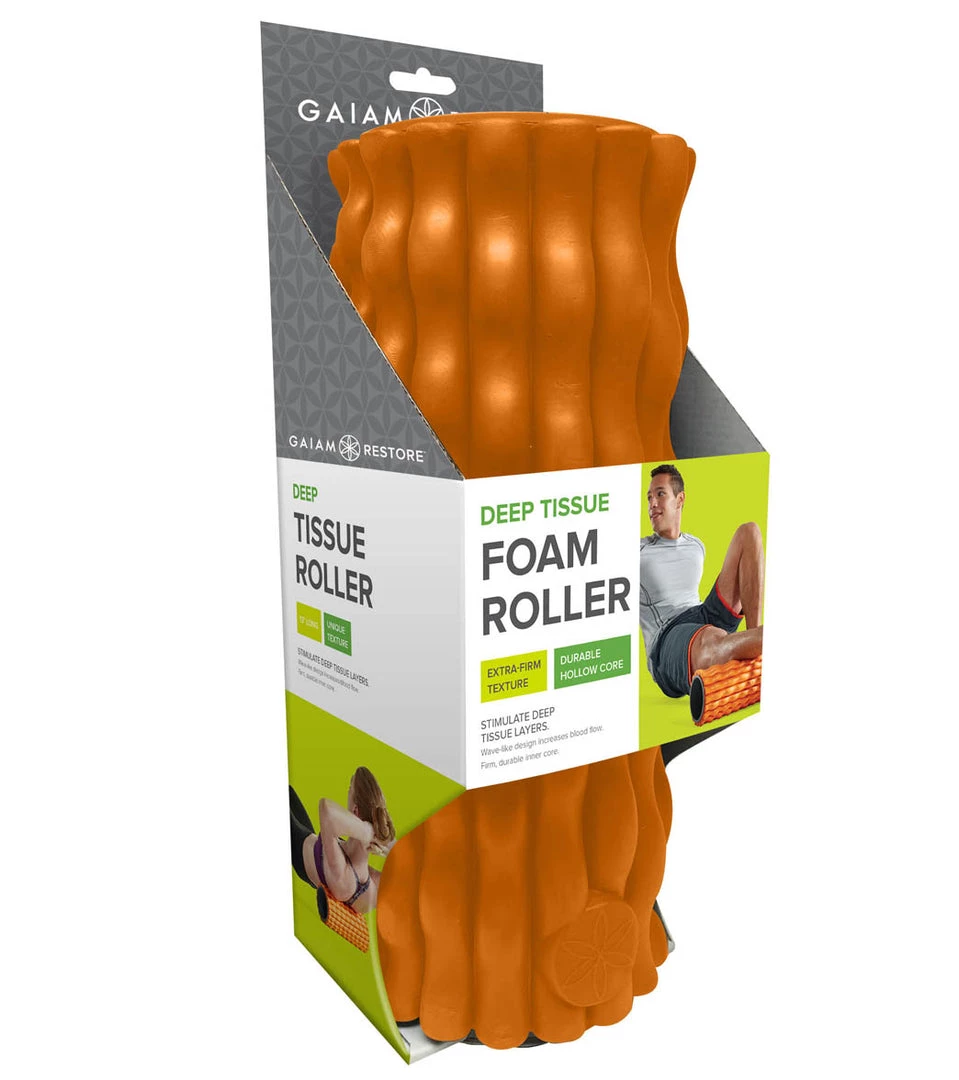 Gaiam Restore Deep Tissue Foam Roller (13" X 6" Diameter) Orange 3 Gaiam Restore Deep Tissue Foam Roller (13" X 6" Diameter) Orange
