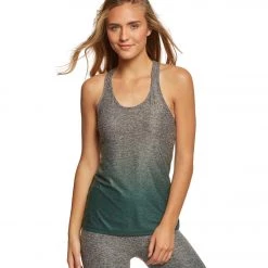 Beyond Yoga Travel Lightweight Ombre Racerback Yoga Tank Top Woodland Forest Ombre CLOTHING