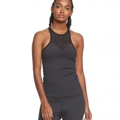 Beyond Yoga Cut It Close Mesh Yoga Tank Top Black