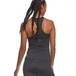Beyond Yoga Cut It Close Mesh Yoga Tank Top Black