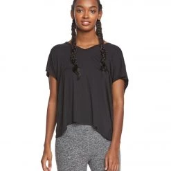 Beyond Yoga Easy Does It Yoga Short Sleeve Tee Black CLOTHING