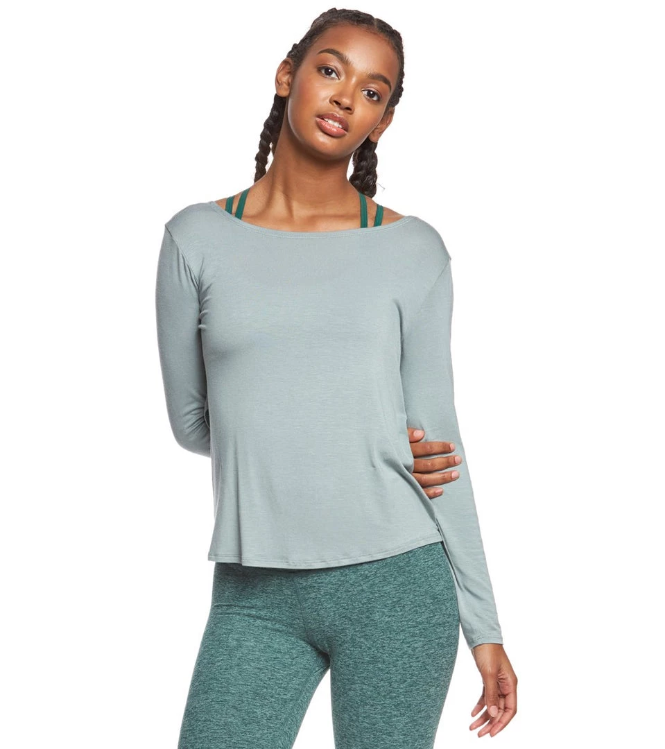 Beyond Yoga Twist Of Fate Yoga Pullover Top Light Sage 4 Beyond Yoga Twist Of Fate Yoga Pullover Top Light Sage
