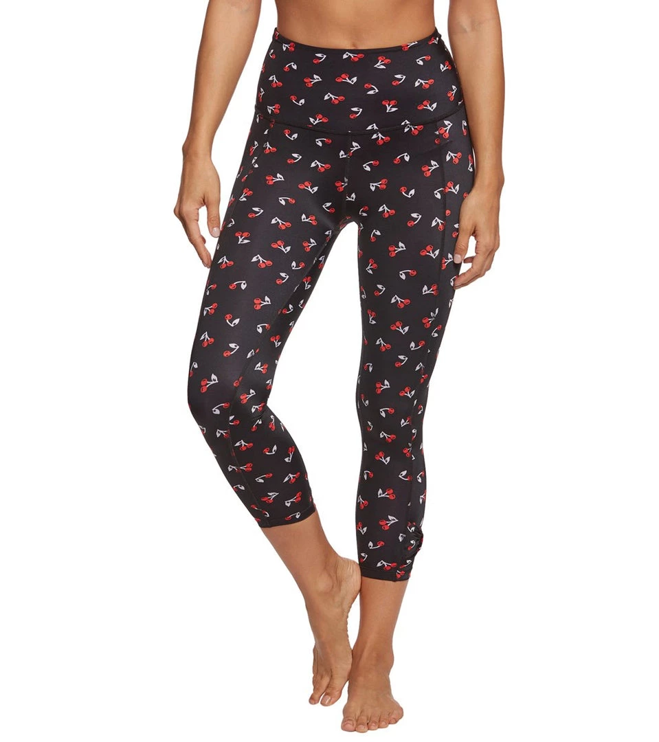 CLOTHING Beyond Yoga Kate Spade Cinched Side Bow High Waisted Yoga Capris 3 CLOTHING Beyond Yoga Kate Spade Cinched Side Bow High Waisted Yoga Capris