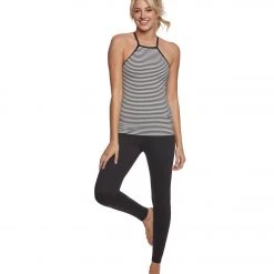 CLOTHING Beyond Yoga Kate Spade Saturday Stripe Yoga Tank Top Black-Cream Saturday Stripe 11 CLOTHING Beyond Yoga Kate Spade Saturday Stripe Yoga Tank Top Black-Cream Saturday Stripe