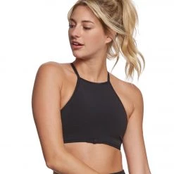 Beyond Yoga Kate Spade Ottoman Yoga Sports Bra Black Ottoman
