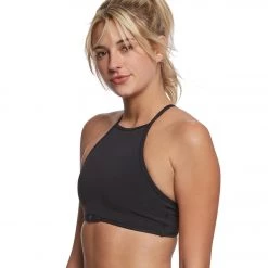 Beyond Yoga Kate Spade Ottoman Yoga Sports Bra Black Ottoman