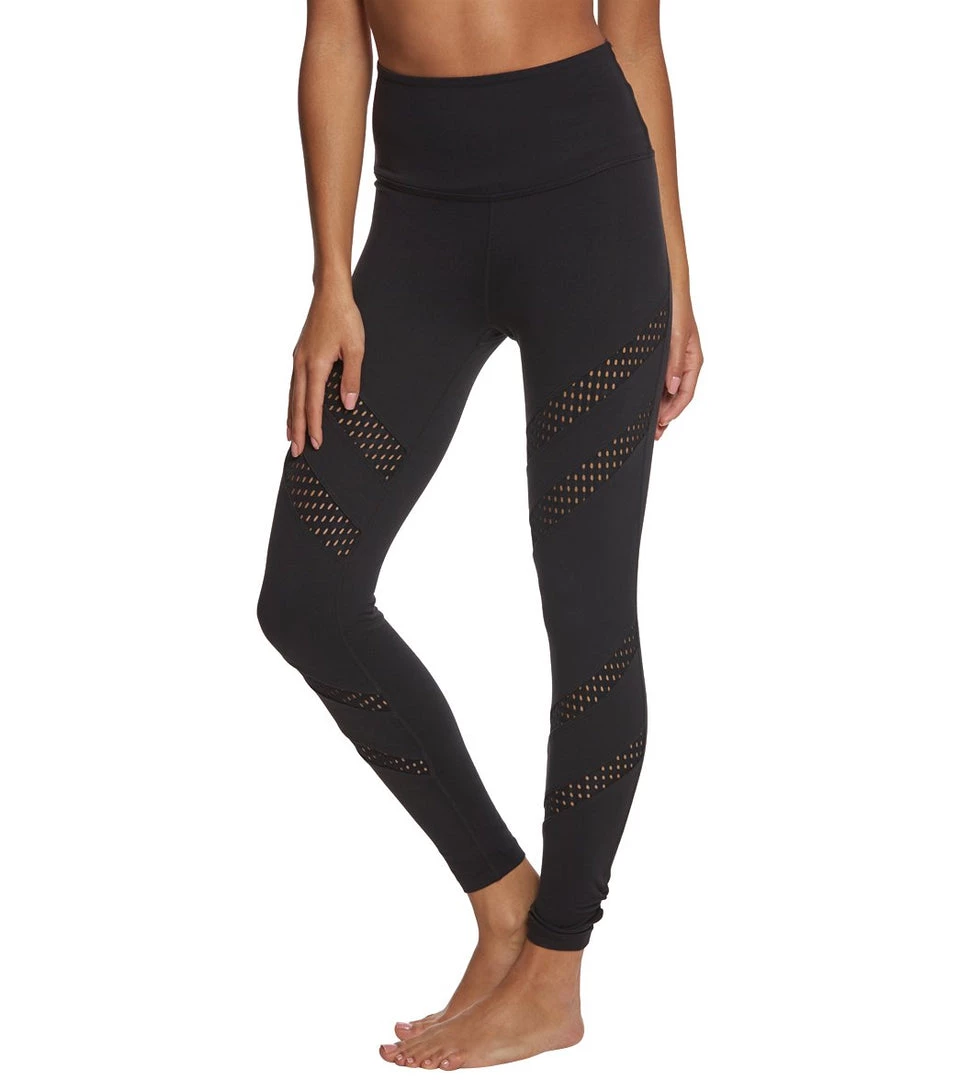 Beyond Yoga Make A Slash High Waisted Yoga Leggings Jet Black CLOTHING 4 Beyond Yoga Make A Slash High Waisted Yoga Leggings Jet Black CLOTHING