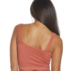 CLOTHING Free People Solid Rib Brami Yoga Crop Top Terracotta