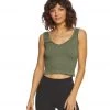 CLOTHING Free People Solid Rib Brami Yoga Crop Top Moss