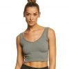 CLOTHING Free People Solid Rib Brami Yoga Crop Top Grey