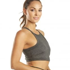 Hard Tail Back Strap Yoga Sport Bra Charcoal