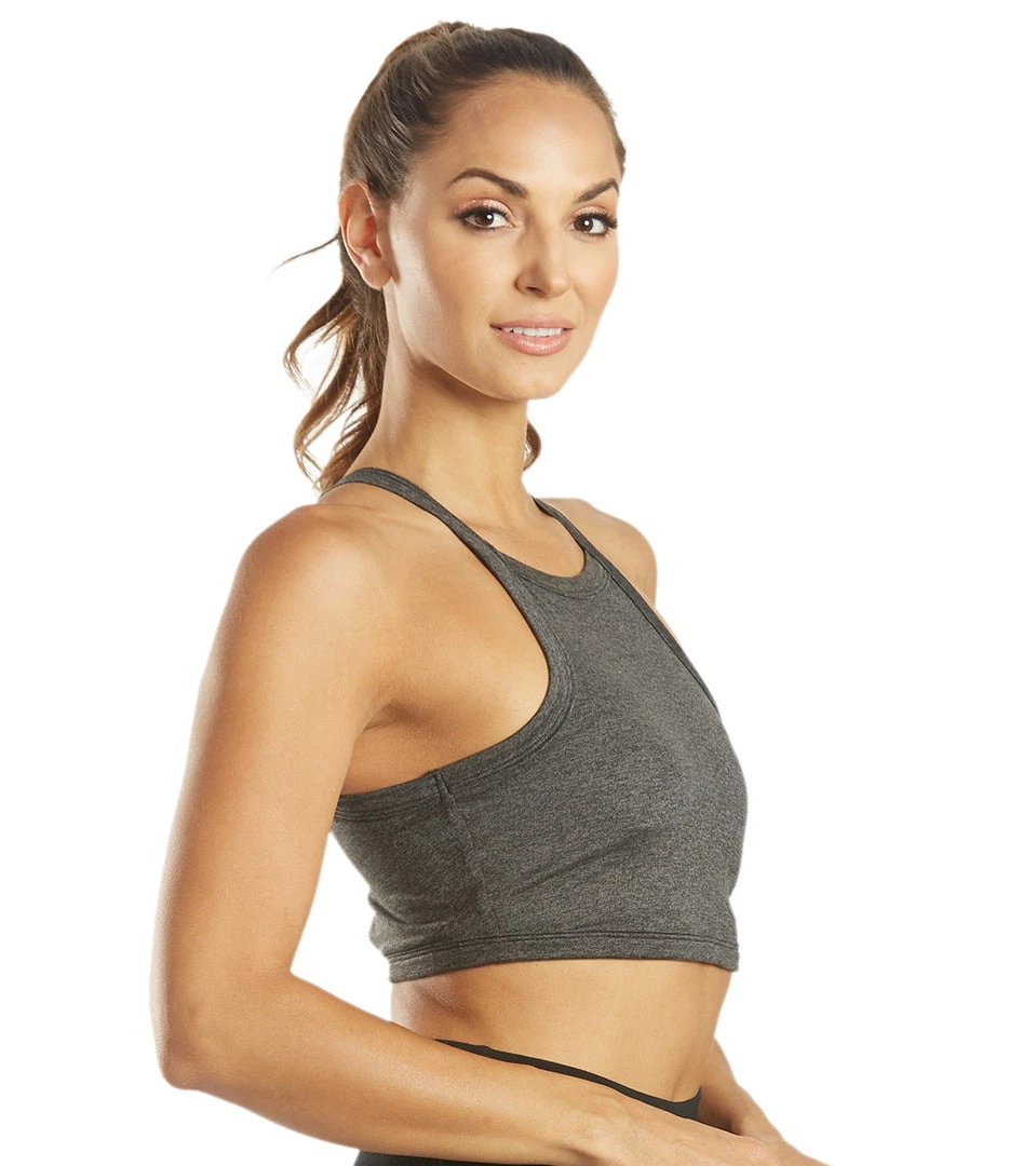 Hard Tail Back Strap Yoga Sport Bra Charcoal 4 Hard Tail Back Strap Yoga Sport Bra Charcoal