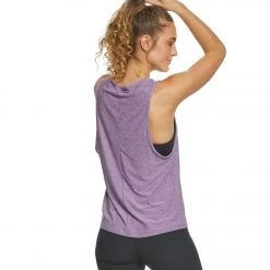 CLOTHING Marika Flow Yoga Tank Top Heather Concord Grape 10 CLOTHING Marika Flow Yoga Tank Top Heather Concord Grape