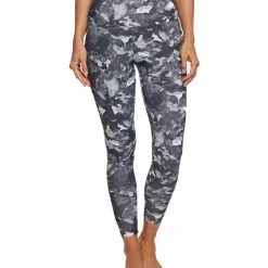 Marika High Waist Solid Tek Fleece Yoga Leggings Black Snake Camo CLOTHING