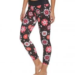 Beyond Yoga Kate Spade Leaf Bow Yoga Capris Modernist Floral CLOTHING