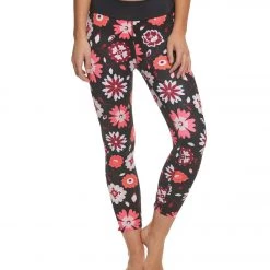 Beyond Yoga Kate Spade Leaf Bow Yoga Capris Modernist Floral CLOTHING