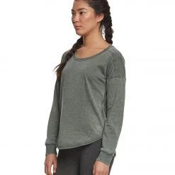 CLOTHING Balance Collection Leanne Peached Fleece Pullover Dusty Olive