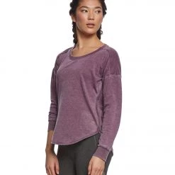 Balance Collection Leanne Peached Fleece Pullover Wild Berry