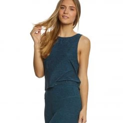 Beyond Yoga Weekend Traveler Cropped Yoga Tank Black/Deep Sapphire CLOTHING 10 Beyond Yoga Weekend Traveler Cropped Yoga Tank Black/Deep Sapphire CLOTHING