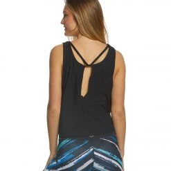 Beyond Yoga Weekend Traveler Cropped Yoga Tank Darkest Night
