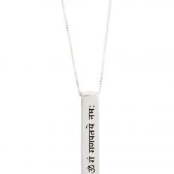 Mala Collective Ganesh Vertical Silver Necklace ACCESSORIES 5 Mala Collective Ganesh Vertical Silver Necklace ACCESSORIES