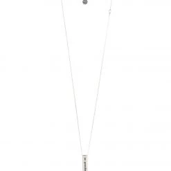 Mala Collective Lakshmi Vertical Silver Necklace