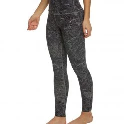 CLOTHING Beyond Yoga High Waisted Print 7/8 Yoga Leggings Black/White Fossilized