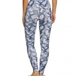 DYI High Waist Signature Butterfly Printed Yoga Leggings Navy CLOTHING