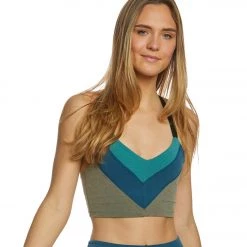 Beyond Yoga Block And Key Bralette Timber Heather Colorblock