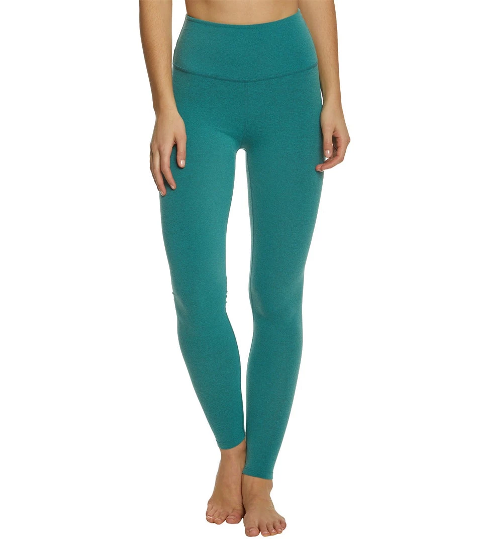Beyond Yoga Plush High Waisted Long Leggings Brushed Jade Heather 3 Beyond Yoga Plush High Waisted Long Leggings Brushed Jade Heather
