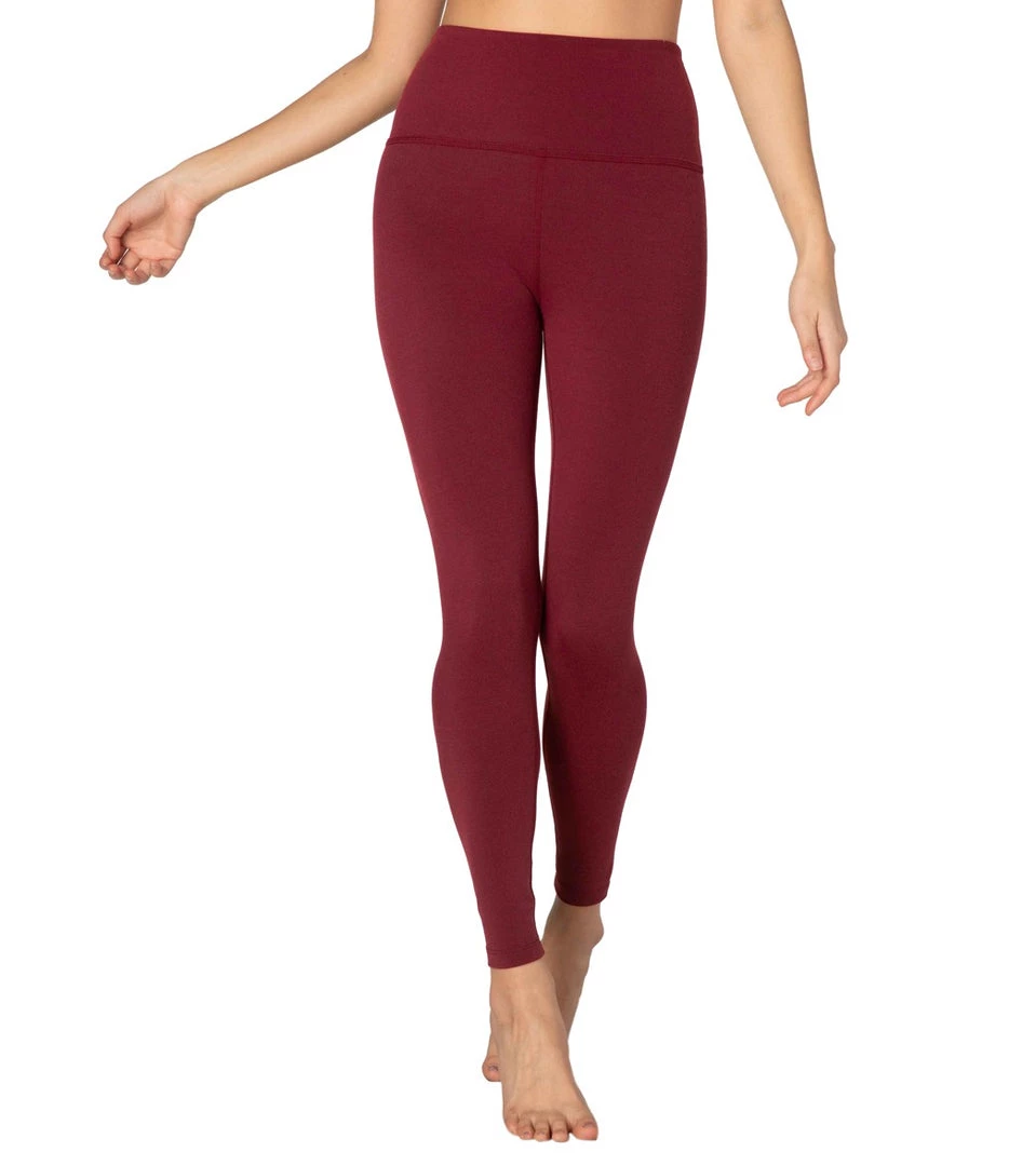 Beyond Yoga Plush High Waisted Long Leggings Team Burgundy Heather 8 Beyond Yoga Plush High Waisted Long Leggings Team Burgundy Heather