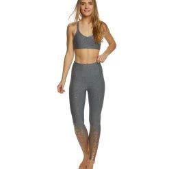 Beyond Yoga Sportflex Alloy Ombre High Waisted Midi Yoga Leggings Black/White/Rose Gold Speckle CLOTHING