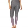 Beyond Yoga Sportflex Alloy Ombre High Waisted Midi Yoga Leggings Black/White Shiny Mauve Speckle CLOTHING