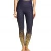 Beyond Yoga Sportflex Alloy Ombre High Waisted Midi Yoga Leggings Navy Gold Speckle