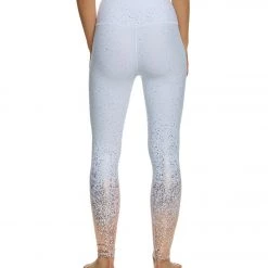 Beyond Yoga Sportflex Alloy Ombre High Waisted Midi Yoga Leggings White-Rose Gold Speckle CLOTHING