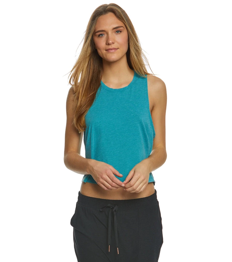 CLOTHING Beyond Yoga Wrap Around Yoga Tank Brushed Jade 4 CLOTHING Beyond Yoga Wrap Around Yoga Tank Brushed Jade